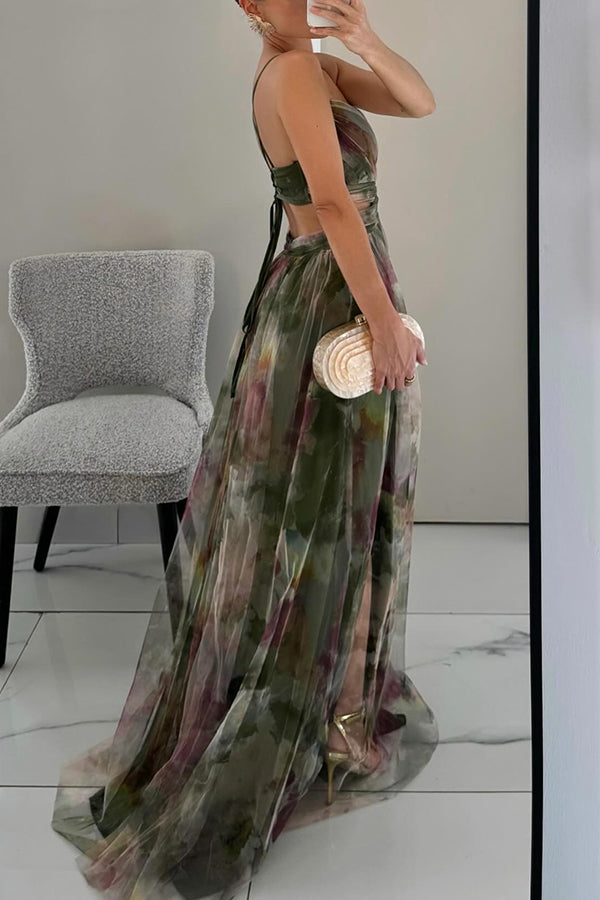 Giselle | Betoverende Maxi-jurk met Bloemenprint