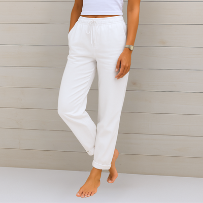 Van der Hulst ™ | Luxe linnen stretchbroek met ademend comfort
