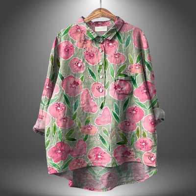 Virginia | Handmade Floral Blouse for Women