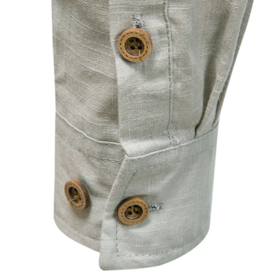 Men's Solid Colour Stand Collar Shirt