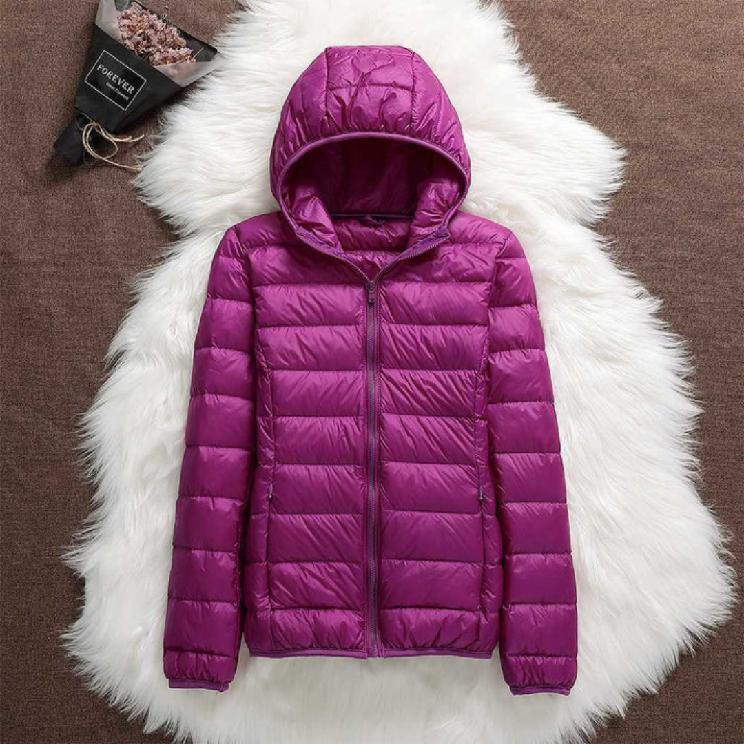 Dagmar Quilted Mid-Season Jacket | Purple