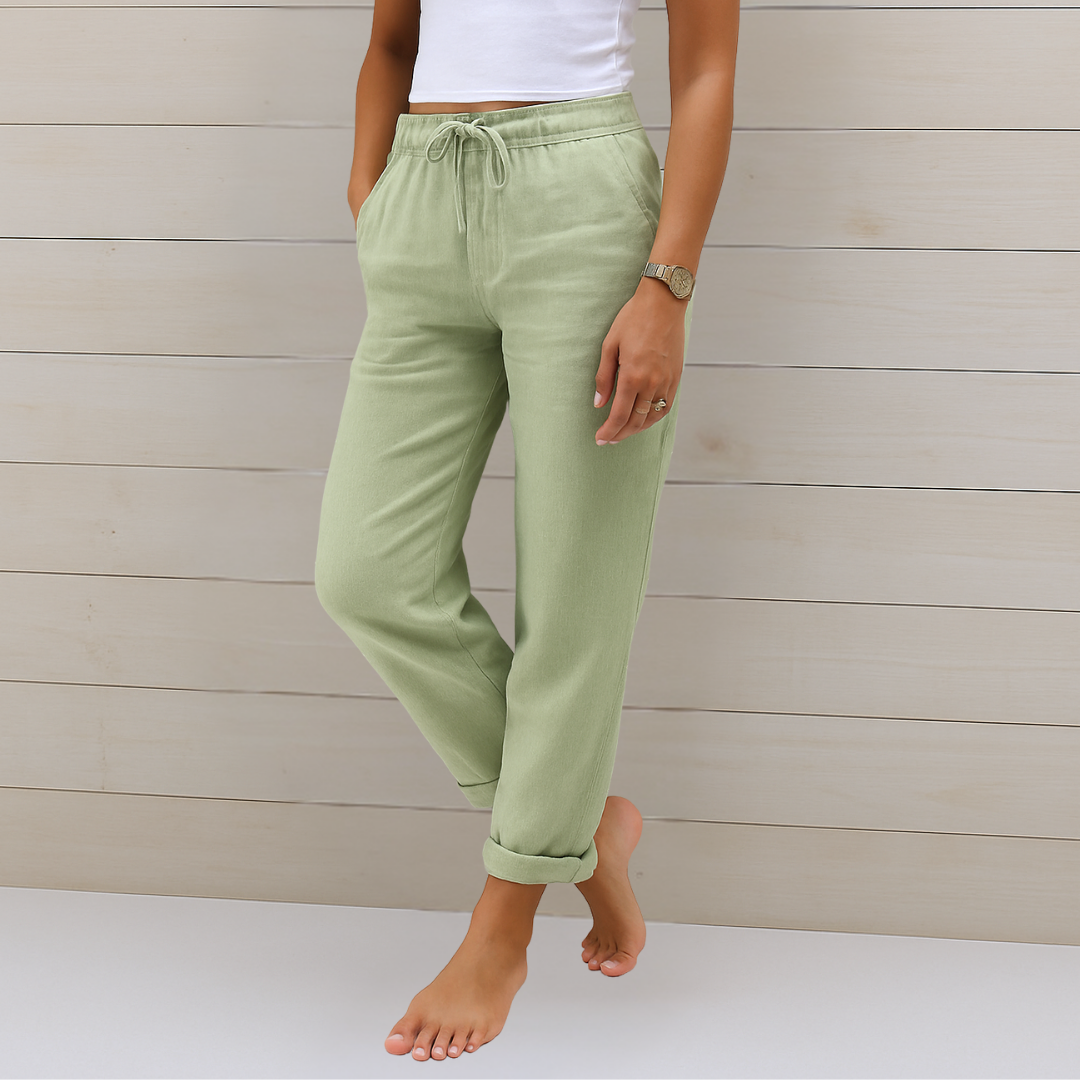 Van der Hulst ™ | Luxe linnen stretchbroek met ademend comfort