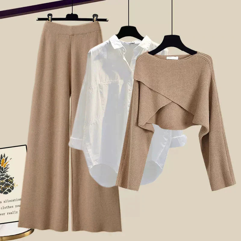 Tina Cashmere Three-Piece Long Sleeve Set