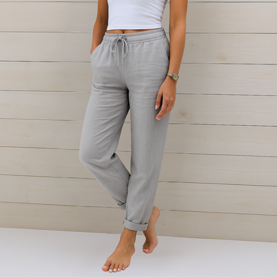 Van der Hulst ™ | Luxe linnen stretchbroek met ademend comfort