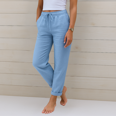Van der Hulst ™ | Luxe linnen stretchbroek met ademend comfort