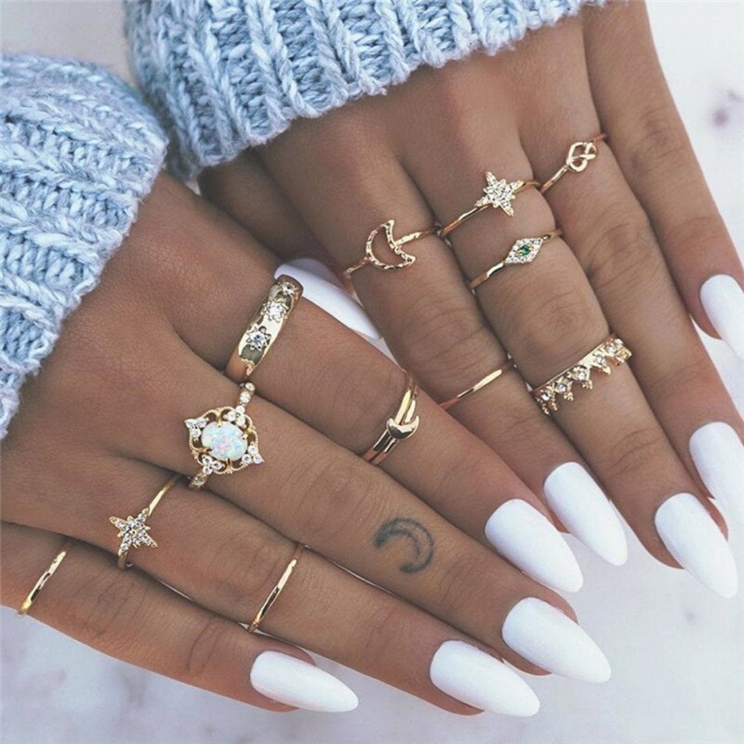 Unieke premium set met 8 tot 12 ringen
