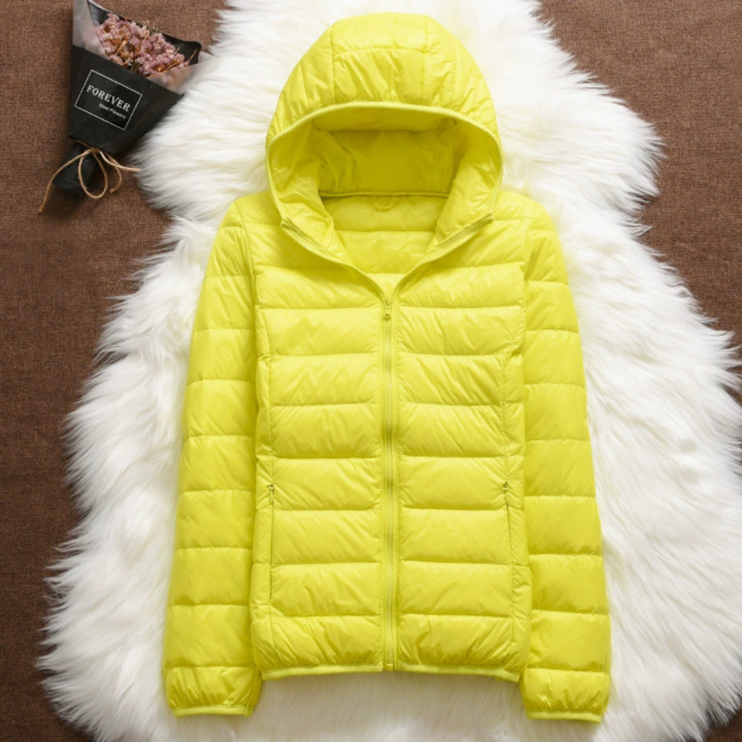 Dagmar Quilted Mid-Season Jacket | Yellow