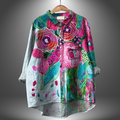 Virginia | Handmade Floral Blouse for Women