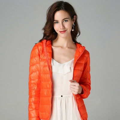 Dagmar Quilted Mid-Season Jacket | Orange