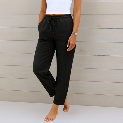 Van der Hulst ™ | Luxe linnen stretchbroek met ademend comfort