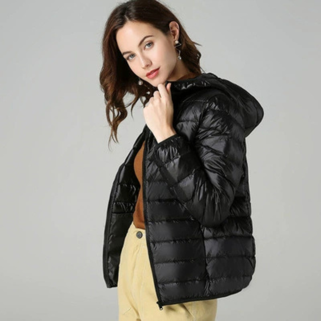 Dagmar Quilted Mid-Season Jacket | Black