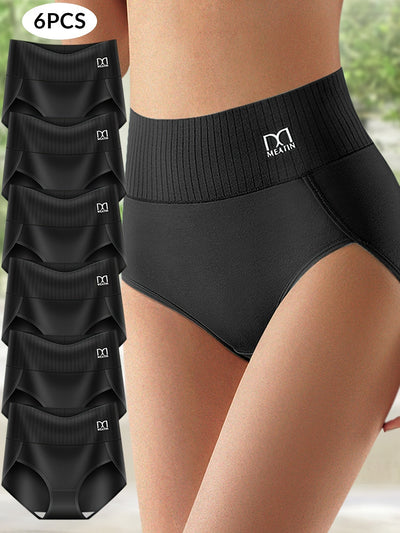 Shaplex™ - 6-Pack Soft & Comfortable High-Waist Briefs with Tummy Support