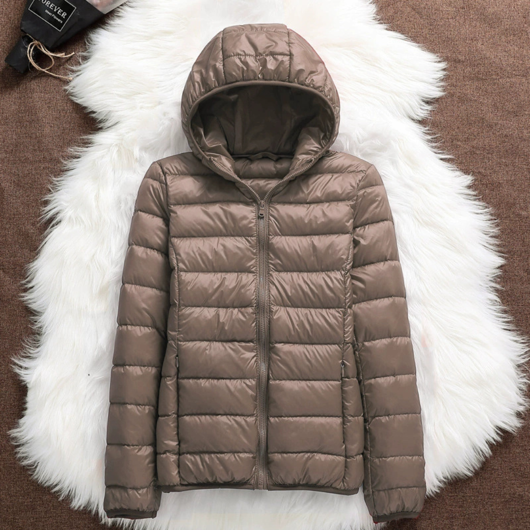 Dagmar Quilted Mid-Season Jacket – Champagne