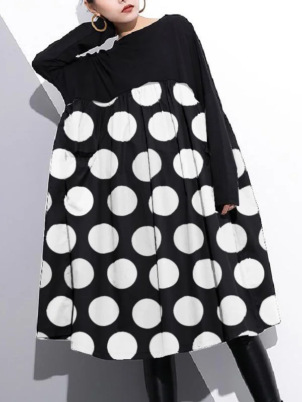 Elegant Black Cotton Shift Dress