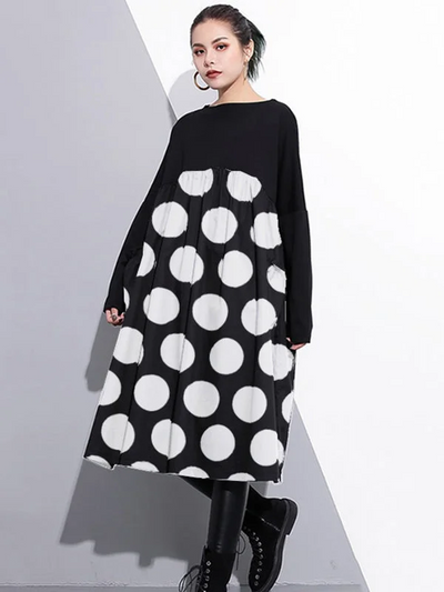 Elegant Black Cotton Shift Dress