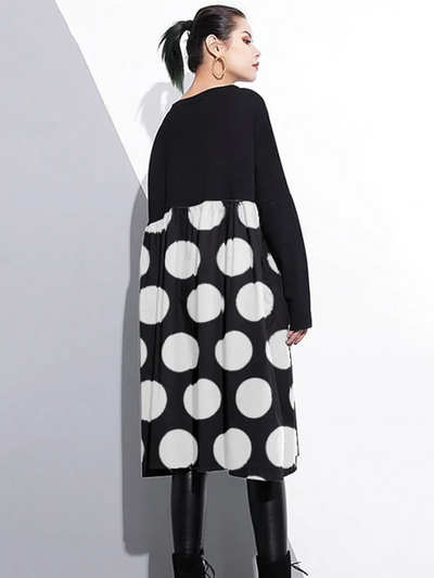 Elegant Black Cotton Shift Dress
