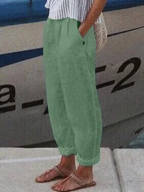 Women's Cotton Linen Casual Trousers