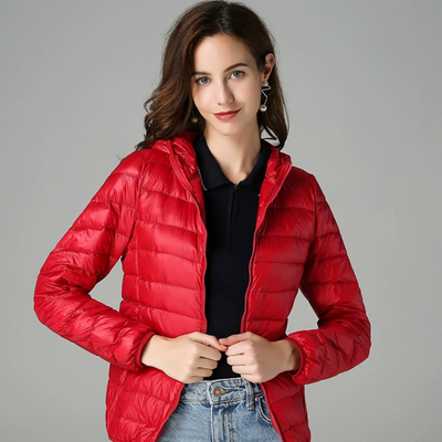 Dagmar Quilted Mid-Season Jacket | Red