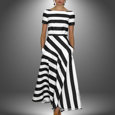 Nicole | Handmade Striped Maxi Dress