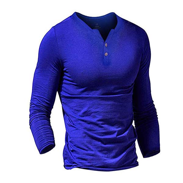 Men's Solid Colour Long Sleeve T-Shirt