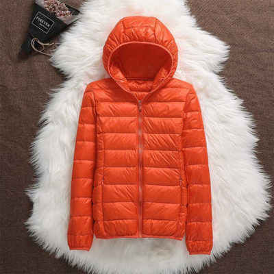 Dagmar Quilted Mid-Season Jacket | Orange