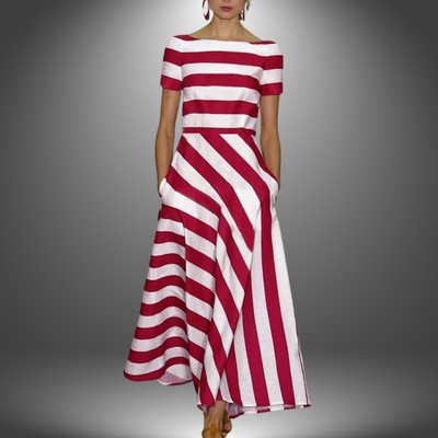 Nicole | Handmade Striped Maxi Dress