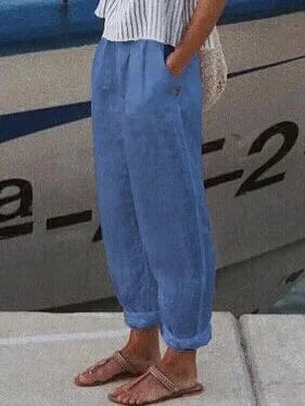 Women's Cotton Linen Casual Trousers