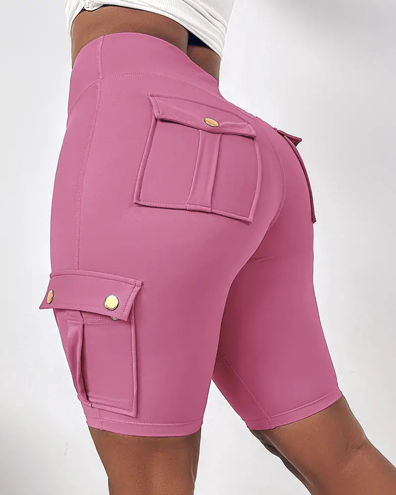 High-Waist Tummy Control Active Shorts