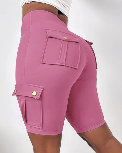 High-Waist Tummy Control Active Shorts