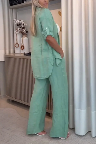 Linen-Blend Two-Piece Set