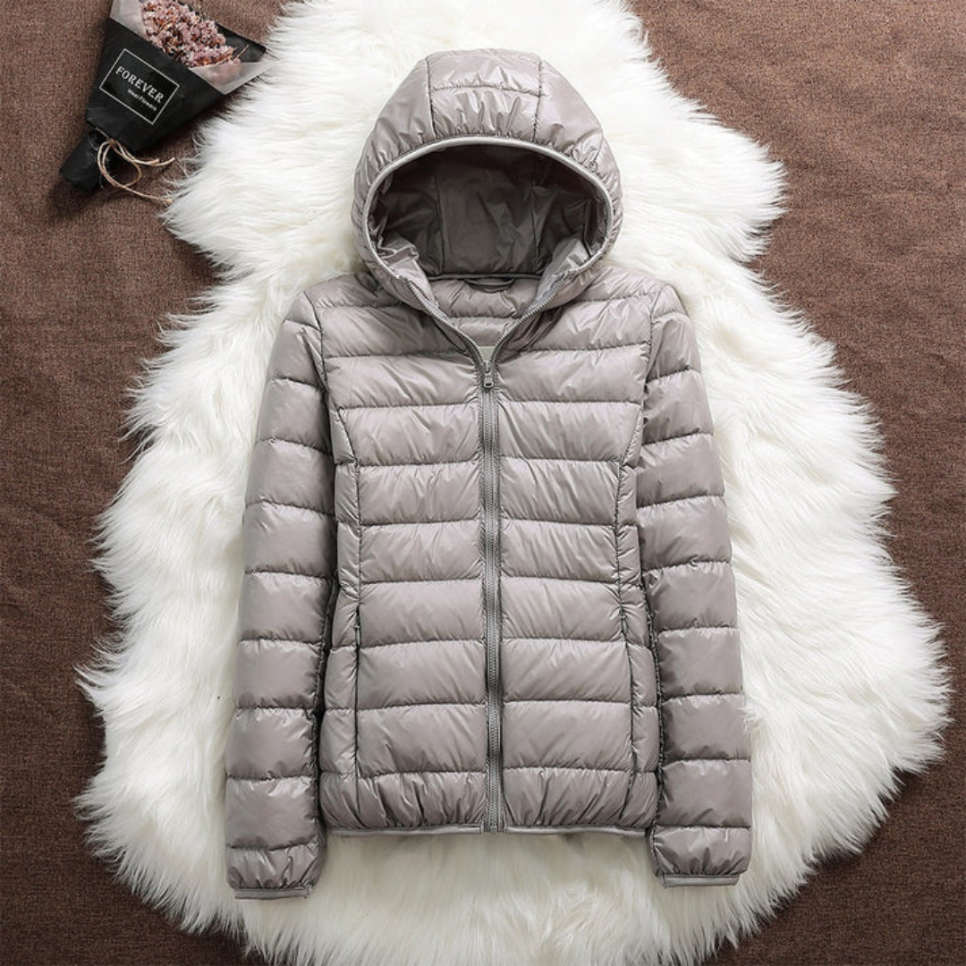Dagmar Quilted Mid-Season Jacket | Grey