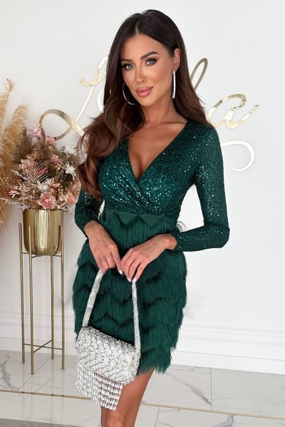 Hensley - Sequin Fringe Dress