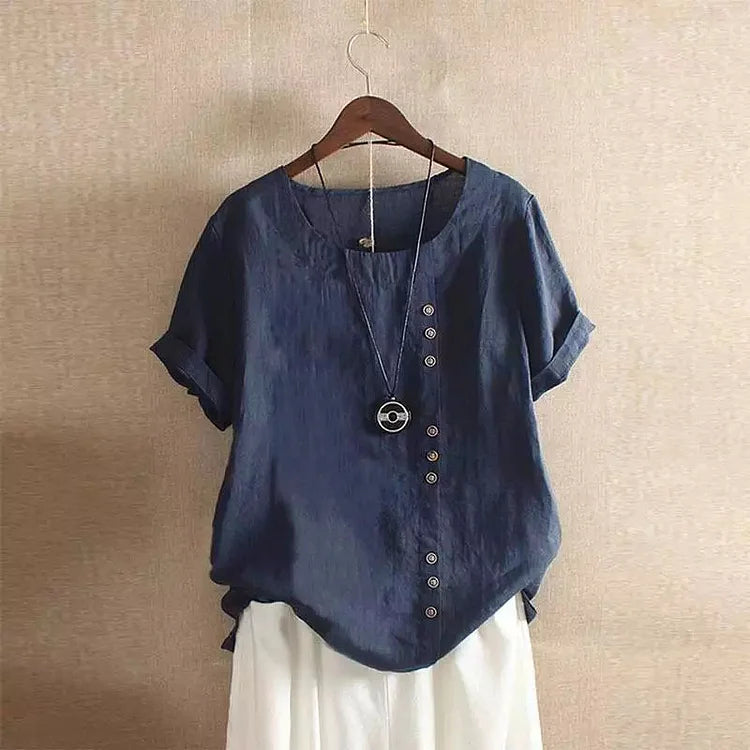 Cotton and Linen T-shirt