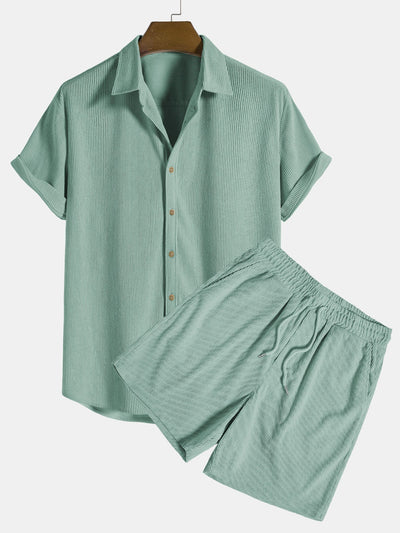 Jarell Elegant Corduroy Trousers Set