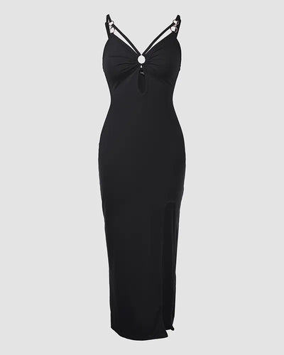 Isla Hollow-Out Bodycon Maxi Dress