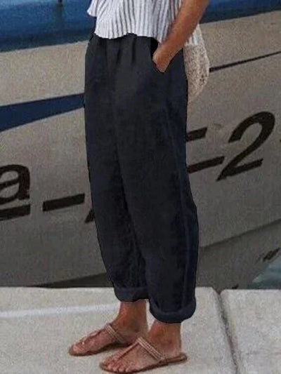 Women's Cotton Linen Casual Trousers