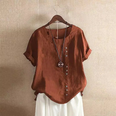 Cotton and Linen T-shirt