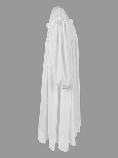 A-Line Mesh Pleated Midi Dress with Sheer Details