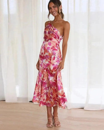 Sienna™ - Asymmetric Floral Maxi Dress