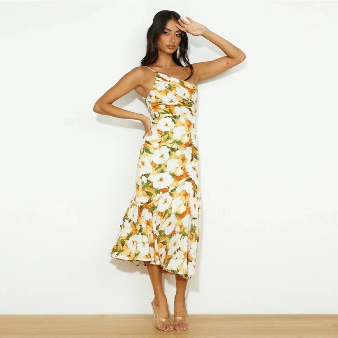 Sienna™ - Asymmetric Floral Maxi Dress