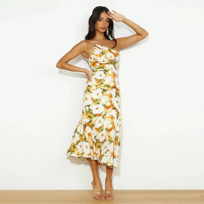 Sienna™ - Asymmetric Floral Maxi Dress