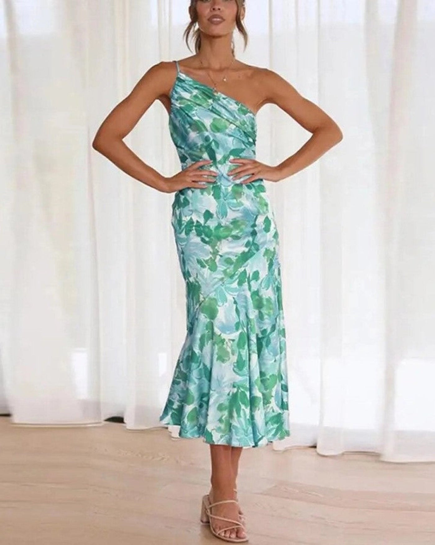 Sienna™ - Asymmetric Floral Maxi Dress