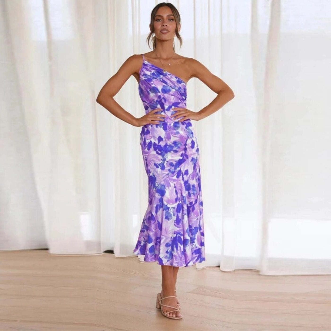 Sienna™ - Asymmetric Floral Maxi Dress