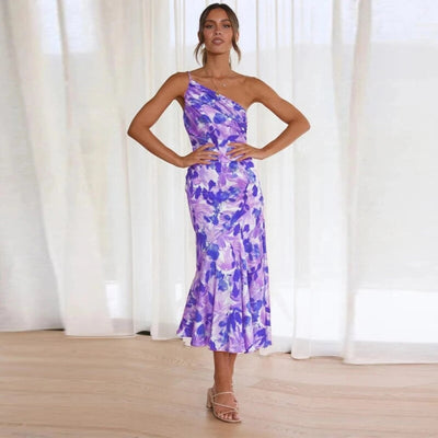 Sienna™ - Asymmetric Floral Maxi Dress
