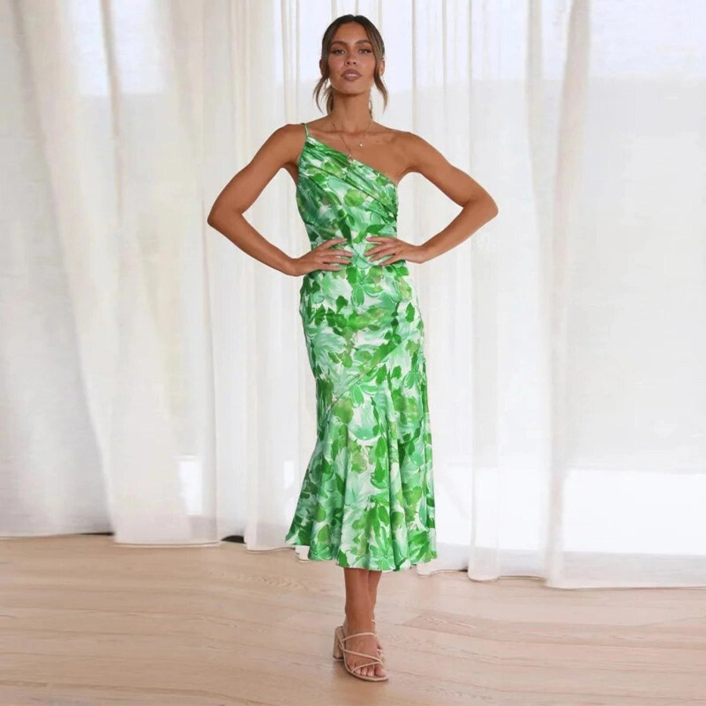Sienna™ - Asymmetric Floral Maxi Dress