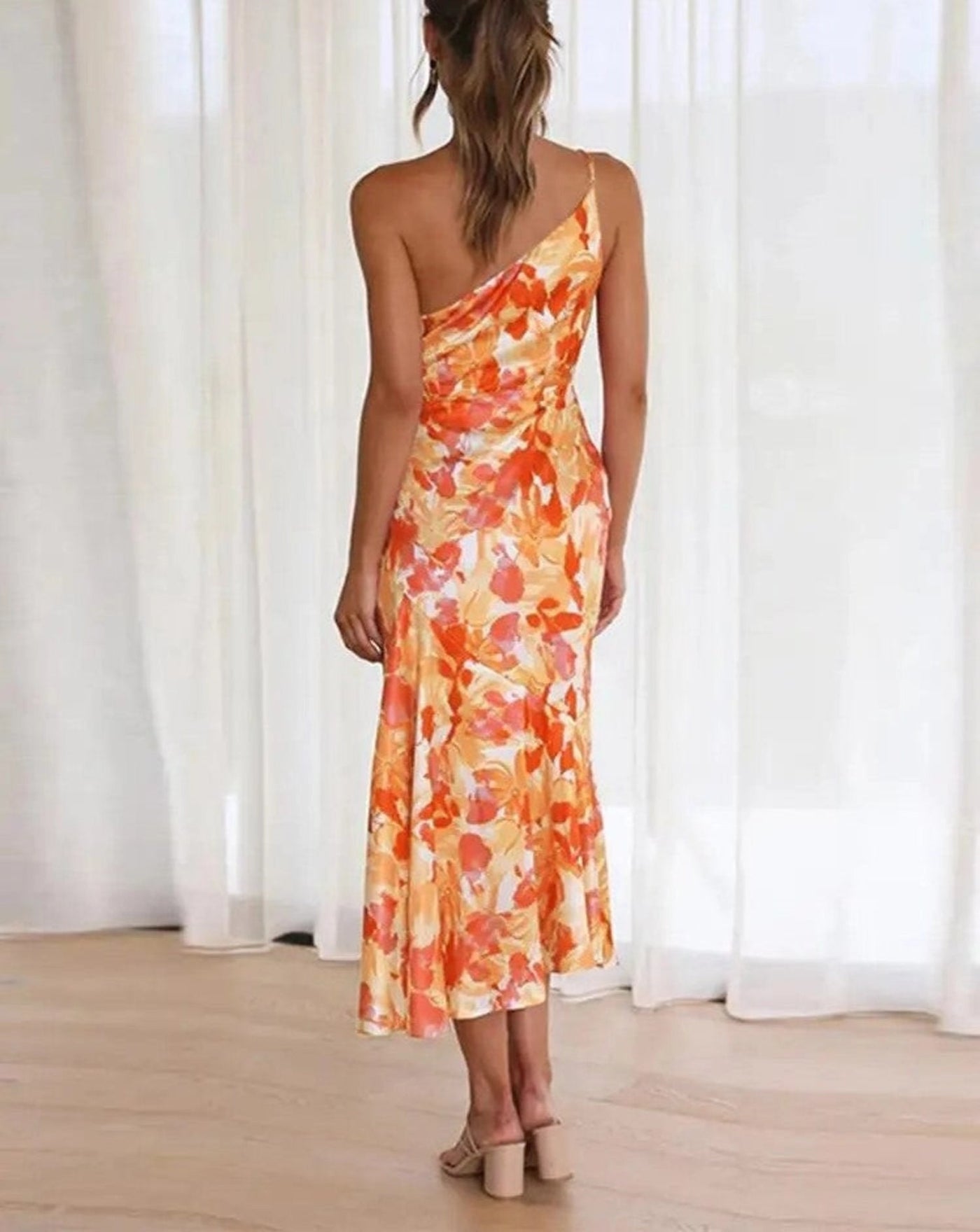 Sienna™ - Asymmetric Floral Maxi Dress