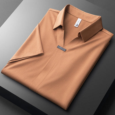 Cornelio Luxe Polo van Katoen en Zijde