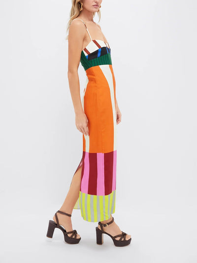Paloma | Maxi-jurk met kleurrijke strepen