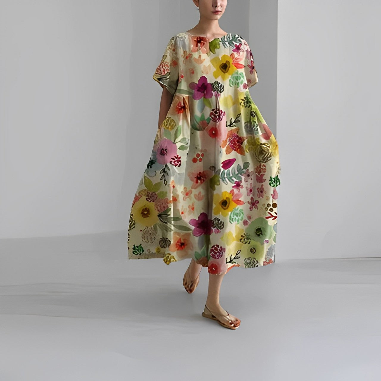 CÉLESTINE | Boheemse Bloemenjurk met Romantische Flair