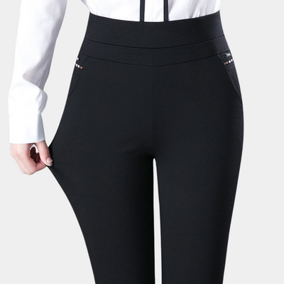 Van der Hulst™ | Stretch broek met hoge taille voor de zomer